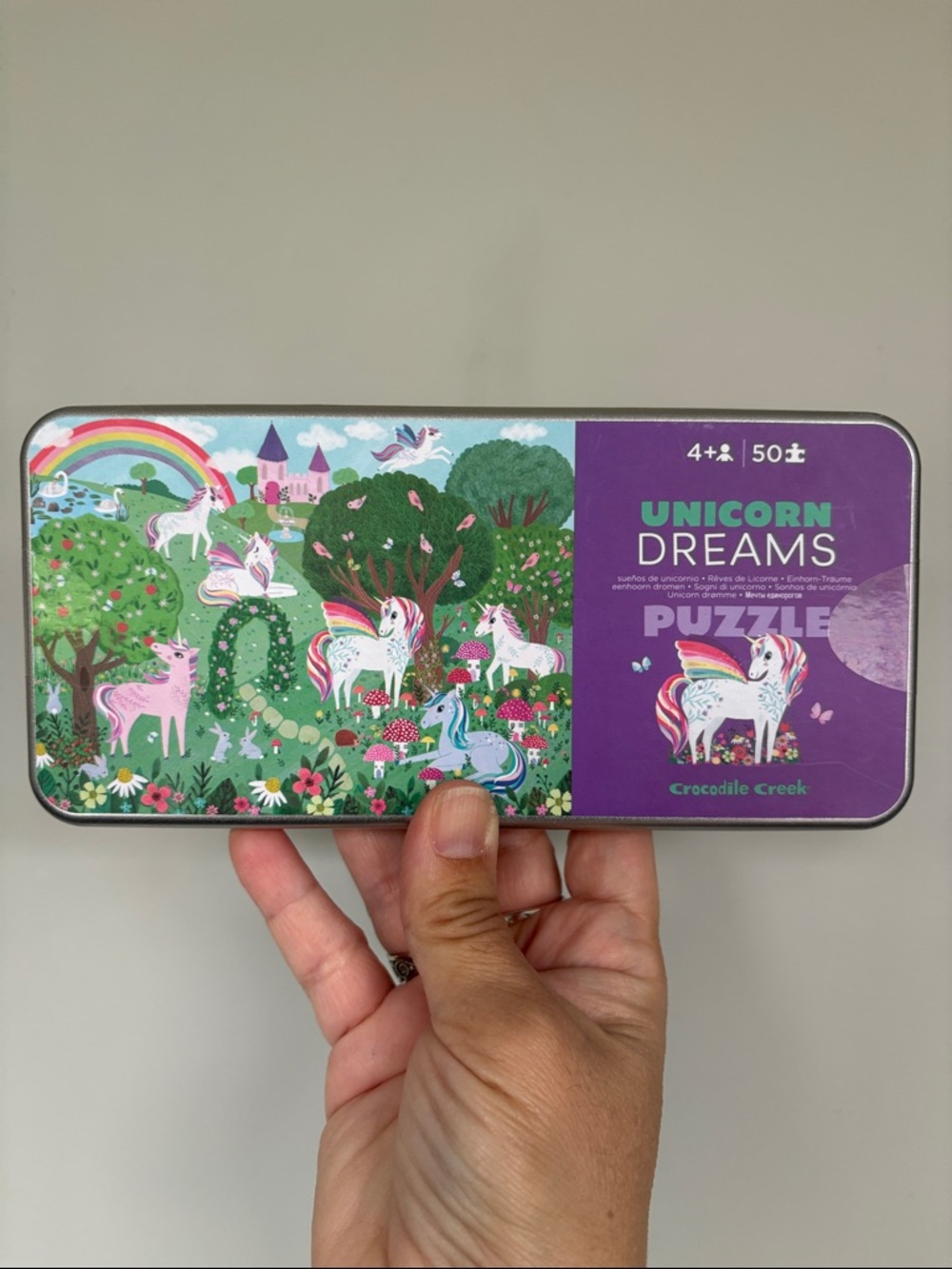 Unicorn Dreams Puzzle - Purple Tin, 50 pcs brand new sealed